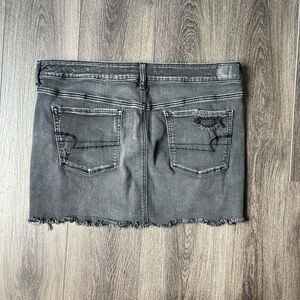 American Eagle AE Next Level distressed denim skirt